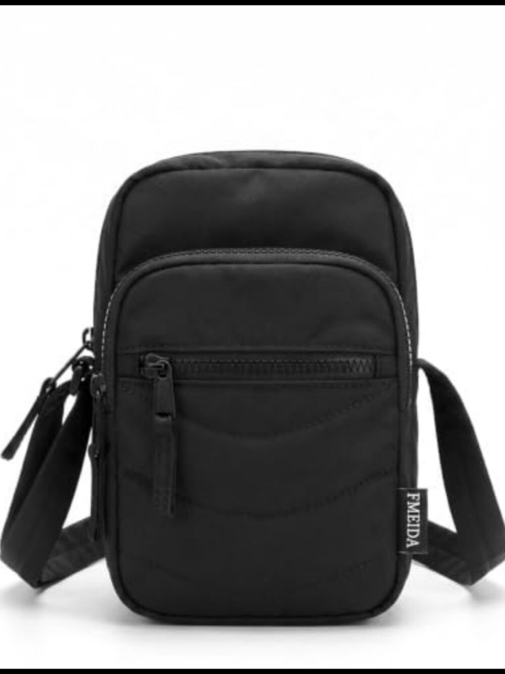 Puffy Quilted Nylon Crossbody Bag Lightweight Multi-Pocket Travel Purse
